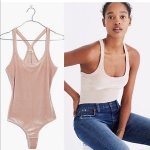 Madewell Velvet Racerback Bodysuit